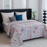 Ágytakaró CHRISTMAS DECOR, szürke Méret: 200 x 220 cm