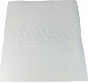 MrTowel Hotel Kéztörlő 30x50cm Pamut 500g/m2 Fehér Ferde Csíkos