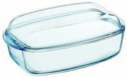 Pyrex üveg sütőtál fedővel, 4,5 l