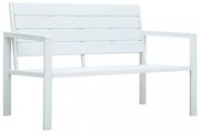 fehér fautánzatú HDPE kerti pad 120 cm