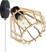 Fali lámpa E27 loft gyémánt fa on/off kapcsoló lánc