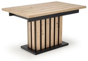 Lamello étkezőasztal, kézműves tölgy / fekete