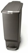 Simplehuman keskeny pedálos szemetes 40 l, szürke
