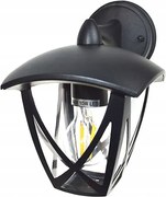 Lámpa Homlokzati lámpa Odina fekete 1x E27 Led Kültéri fali lámpa