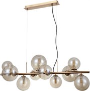 ITALUX PND-406007-10-HBR CANELLO Glamour Függesztett Lámpa Borostyán, Mézédes, Sárgaréz G9 IP20