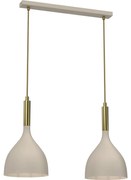 Csillár zsinóron NOAK 2xE27/15W/230V bézs/arany