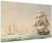 Kép - Fitz Henry Lane, The United States Frigate President Engaging the British Squadron, reprodukciók (90x60 cm)
