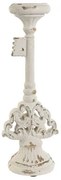 Antkolt fehér gyertyatartó 18X50 cm