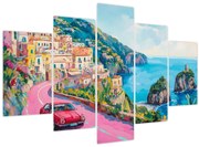 Kép - Rózsaszín part menti út (150x105 cm)