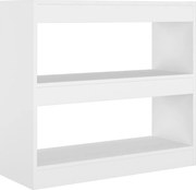 vidaXL fehér térelválasztó könyvszekrény 80 x 30 x 72 cm