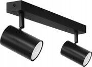 Mennyezeti lámpa Led Fali Lámpa fekete állítható spot 2xGU10