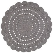 Alma szürke kézzel szőtt pamut szőnyeg, ⌀ 120 cm - Nattiot