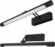 Fürdőszobai Fali Lámpa Led 12W Tükör Feletti Lámpa Fekete Ovális 40 CM Semleges