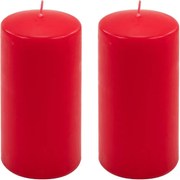 Gyertya készlet 15 cm Ø 7,5 cm 2 db piros