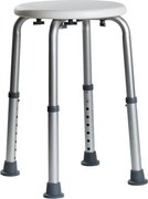 BISK Erga Handicap PRO, állítható magasságú zuhanyszék 443x443x526 mm, fehér-szürke, ERG-07705