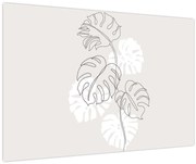Kép - Vonalkép monstera N⁰3 (90x60 cm)