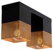 Lucide 21123/02/02 - Mennyezeti lámpa RENATE 2xE27/40W/230V arany/fekete