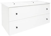 Fürdőszobaszekrény mosdóval Naturel Forli 120x53x46 cm fehér fényes FORLI120BIU