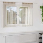 Függönyök függönyökkel 2 pcs Homokszín 140x140cm Poliészter