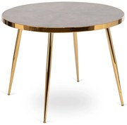 Szürke Márvány/Arany Színű Étkezőasztal. TINGA 100 cm