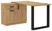 PC asztal Mantela 130 (artisan tölgy + fekete). 1041341