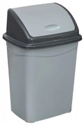 Planet Billenőfedeles szemetes kuka, műanyag, szürke/antracit, 26 L