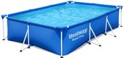 Bestway AMALFI szögletes fémvázas medenceszett 300 x 201 x 66 cm