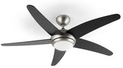 Bolero, 2 az 1-ben mennyezeti ventilátor, 134 cm, lámpa, 55 W, távirányító, fekete
