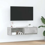 betonszürke szerelt fa TV-szekrény 100x31x25,5cm