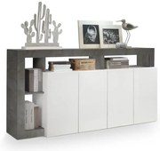 Komód LENOR fehér/antracit