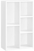 Könyvespolc 5 rekesszel 50 x 80 x 24 cm, Fehér