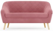 Púderrózsaszín 2 személyes ülőgarnitúra CORANTI VELVET