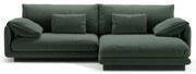 Sötétzöld sarokkanapé (jobb oldali) Torino – Micadoni Home