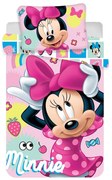 Rózsaszín pamut gyerek ágyneműhuzat babaágyhoz 100x135 cm Minnie "Sweet" – Jerry Fabrics
