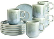 Mäser Espressócsésze-készlet alátétekkel CordeliaAtacama Green, 6+6 db
