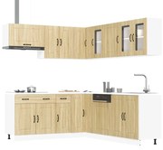 vidaXL 11 részes konyhaszekrény szett Kalmar sonoma tölgy műszaki fa