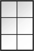 vidaXL fekete fém fali tükör 60 x 40 cm