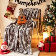 Karácsonyi takaró Szürke hópehely 150x200cm TiaHome