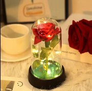 Lámpa Led lámpa Gömb Rózsa Virágok Piros Ajándék Nőnap Anyák napja