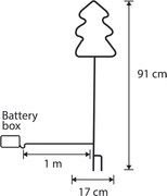 Karácsonyi neon zöld fa talajba szúrható spotlámpa LED-del, időzítővel IP44 - Fura