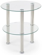 Sardinia dohányzóasztal, átlátszó / ezüst