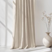 Goldea lenvászon keveréket tartalmazó drapéria - természetes színű 240x145 cm