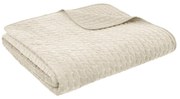 Bézs bársony steppelt ágytakaró 240x260 cm Attica Velvet Embroidered – Bianca