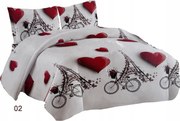 Ágyneműhuzat Garnitúra Valentin Napra 160X200 Két Párnahuzat 70x80 Szatén Szív