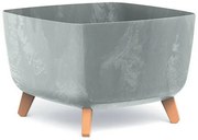 GRACIA SQUARE BETON EFFECT virágtartó 39 cm, szürke