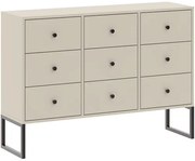 9 Fiókos Komód Kasmír Színben. LINEA 115 cm.