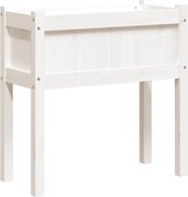 vidaXL fehér tömör fenyő kerti virágláda 70 x 31 x 70 cm