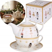 Karácsonyi teáskészlet: 300 ml-es csésze 450 ml-es kancsó csészealj