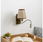 Brilagi - LED Fali lámpa NUBILA 1xE27/25W/230V + LED/3W réz/barna