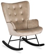 Bézs Hintafotel Bársony Kárpittal. ELIS